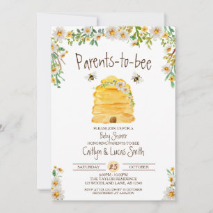 Invitation Parents-à-abeille, Baby shower d'abeilles