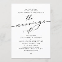 Parents accueillant, Calligraphie romaine, Mariage