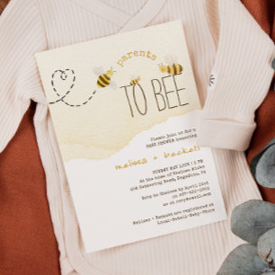 Invitation Parents Bumblebee Douce À Être Couples Baby shower