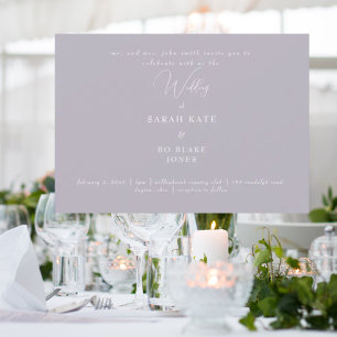 Invitation Parents de mariées Mariages de lavande moderne