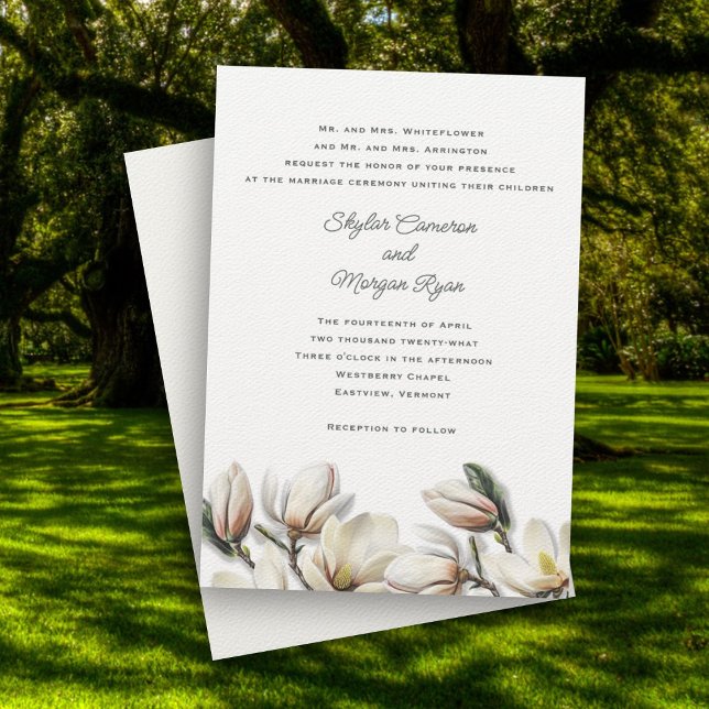 Invitation Parents Mariages du sud de la Magnolia (Créateur téléchargé)