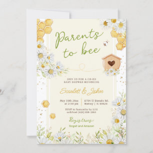 Invitation Parents to Bee Bumblebee Co-ed Honey Baby shower I