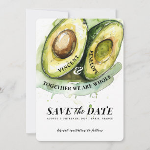 Invitation Parfait Match Avocado Wedding Enregistrer la date