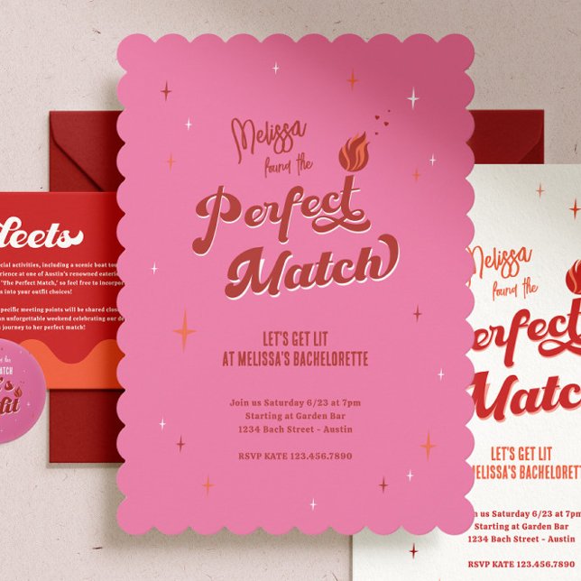 Invitation Parfait Match Bachelorette Party (Créateur téléchargé)