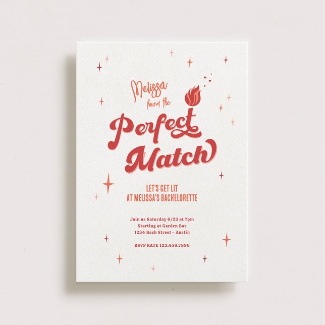 Invitation Parfait Match Bachelorette Party (Créateur téléchargé)