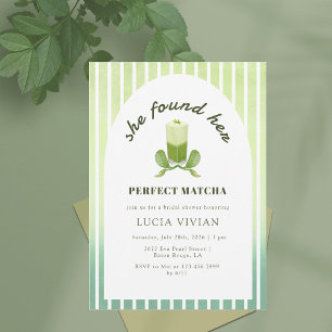 Invitation Parfait Matcha Elle A Trouvé Sa Fête des mariées