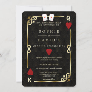Invitation Parfait Paire As Casino Las Vegas Poker Mariage
