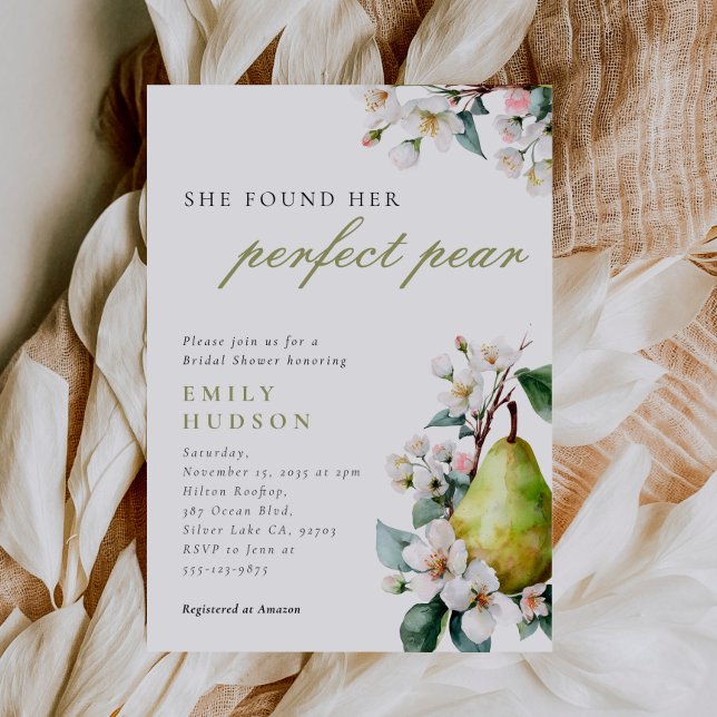 Invitation parfaite Pear Floral Bridal (Créateur téléchargé)