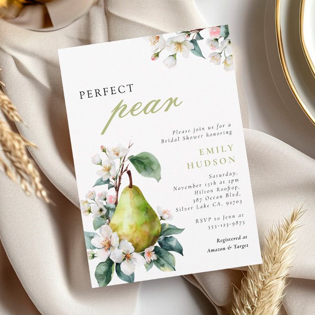 Invitation parfaite Pear Floral Bridal (Créateur téléchargé)