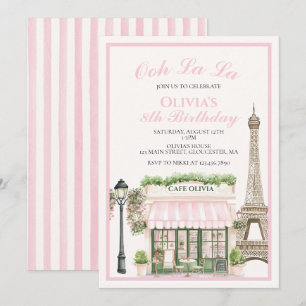 Invitation Paris Anniversaire Café parisien