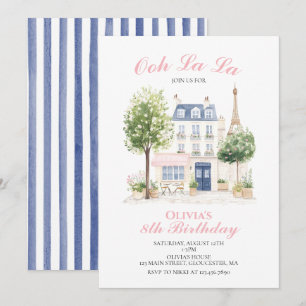 Invitation Paris Anniversaire Café Parisien Tea Party