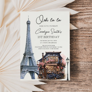 Invitation Paris Anniversaire Café Parisien Tea Party Anniver