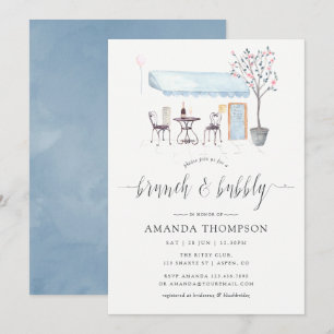 Invitation Paris Café Aquarelle Brunch et Bulles