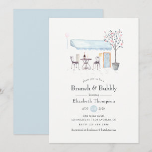 Invitation Paris Café Aquarelle Brunch et Bulles