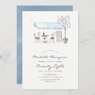 Invitation Paris Café Aquarelle Quel que soit l'âge Fête d'an