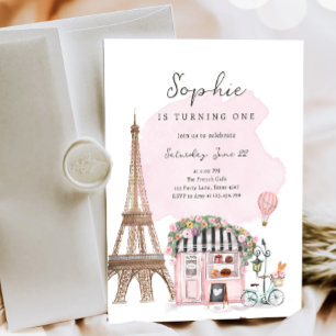 Invitation Paris Café Paris Tea Party Fille Anniversaire
