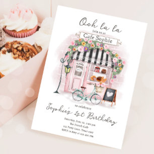 Invitation Paris Café Paris Tea Party Fille Anniversaire