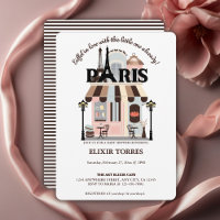 Paris Eiffel en amour Baby shower Café français