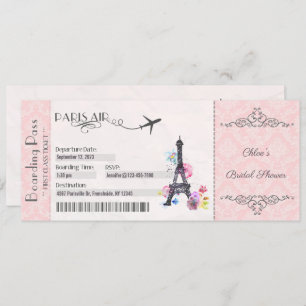 Invitation Paris, Embarquement Pass Invitation, Ma