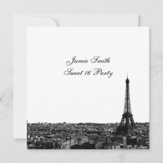 Invitation Paris France Skyline #1 NB Douze Douce 16 V