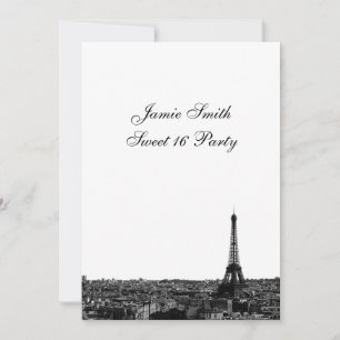 Invitation Paris France Skyline #1 NB Douze Douce 16 V