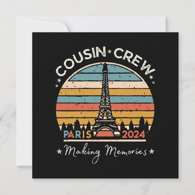 Invitation Paris France - Souvenirs 2024 (Devant)