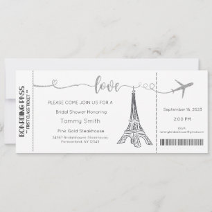 Invitation Paris, Invitation de la douche nuptiale