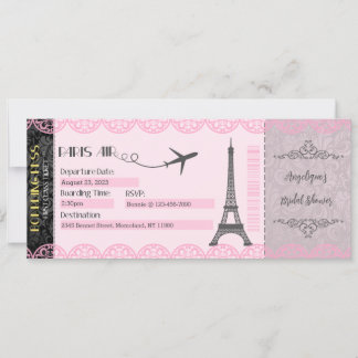 Invitation Paris, Invitation Thème Paris