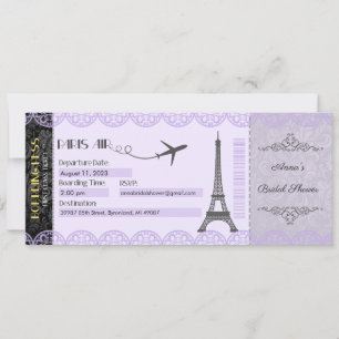 Invitation Paris, Invitation Thème Paris