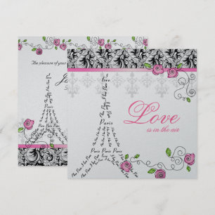 Invitation Paris Mariage Inviter Roses Roses Roses Roses Rose