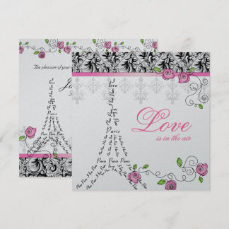 Invitation Paris Mariage Inviter Roses Roses Roses Roses Rose
