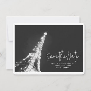 Invitation Paris Mariage Tour Eiffel Photo Enregistrer la dat