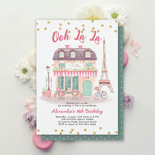 Invitation Paris Nuit Eiffel Bistro Rose Vert Douceur 16