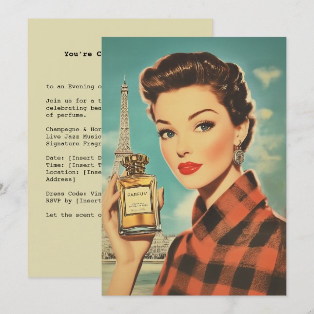 Invitation Paris Parfum et élégance (Devant / Derrière)