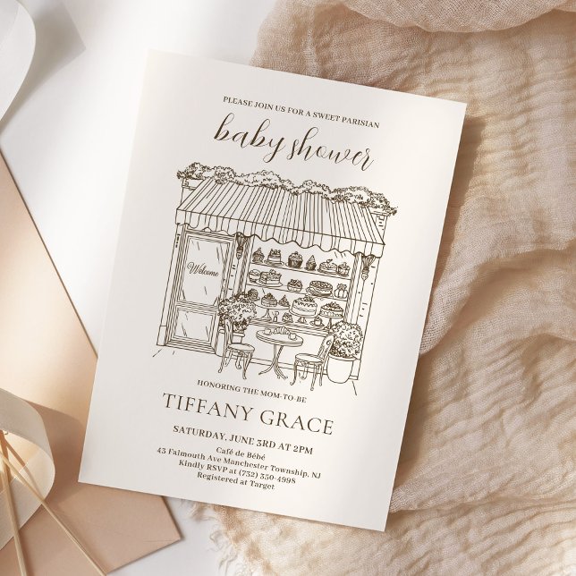 Invitation Paris Theme French Patisserie Baby Shower (Créateur téléchargé)