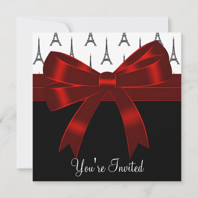 Invitation Paris Tour Eiffel (Devant)
