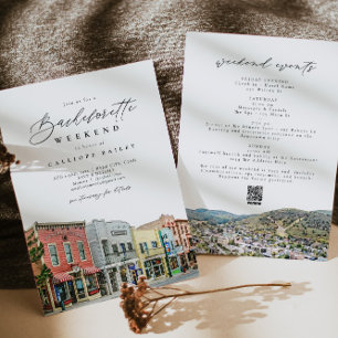 Invitation PARK CITY UTAH Travel Bachelorette Itinéraire