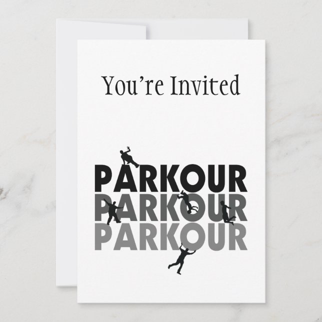 Invitation Parkour Free Running (Devant)