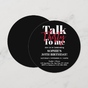 Invitation Parle 30 À Moi Cercle De Fête D'anniversaire Moder