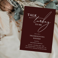 Parle-moi de dinde Dîner de Thanksgiving moderne