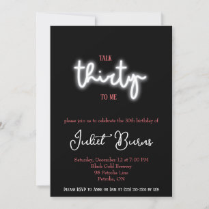 Invitation Parle Trente pour moi, fête du 30e anniversaire