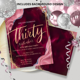 Invitation Parlez 30 à moi 30e anniversaire de fête Invitatio