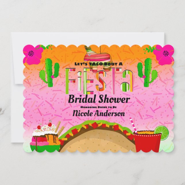 Invitation Parlons d'une Fête Tacos Margaritas Cinco De Mayo (Devant)