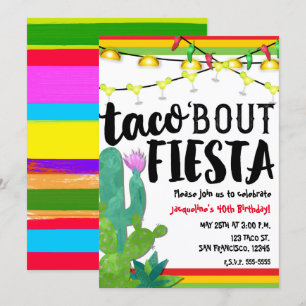 Invitation PARLONS FÊTE Anniversaire Fête Cinco De Mayo