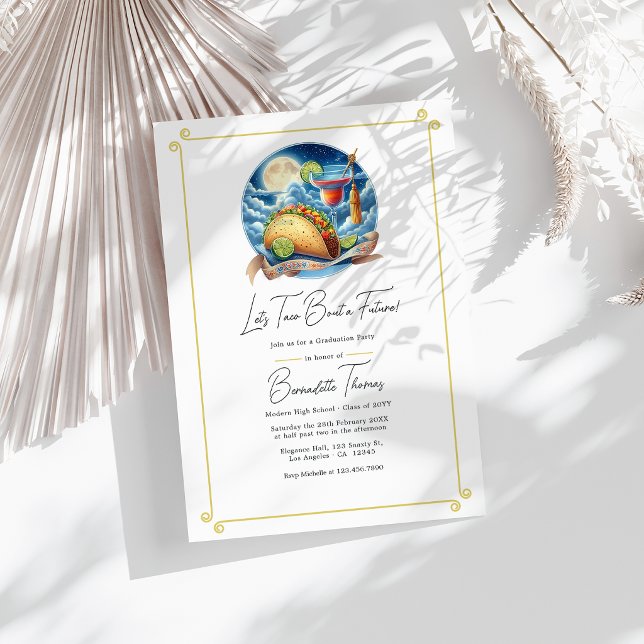 Invitation Parlons Taco d'une Fête de Remise de Diplômes à Ve (Let’s Taco ‘Bout a Future Graduation Party Invitation)