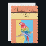 Invitation Parrot Aquarelle Garçons Anniversaire Fête Invitat<br><div class="desc">Bird Personnalisable conception de nom,  avec un nom entièrement personnalisable. Conçu à partir de ma photo et de mon écriture de jardin d'origine.</div>
