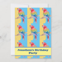 Parrot Macaw Bleu Oiseau Anniversaire Garçons jaun
