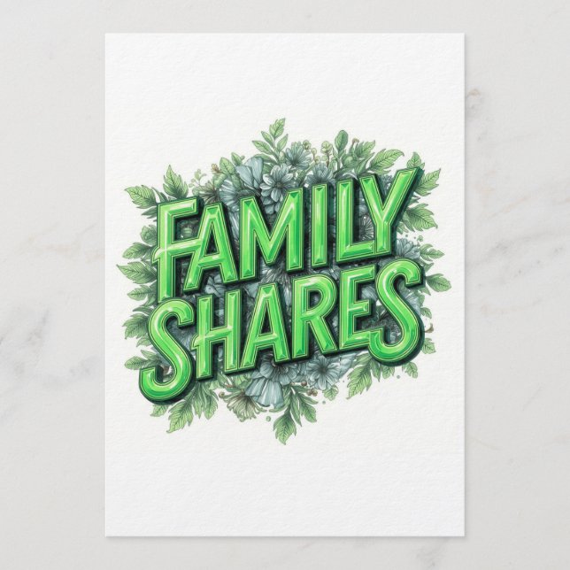 Invitation Partages de famille (Devant)