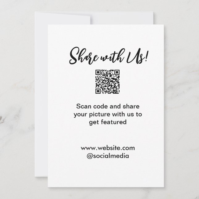 Invitation Partagez votre image numérisation QR code ajouter  (Devant)