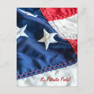 Invitation Parti américain du drapeau 4 juillet